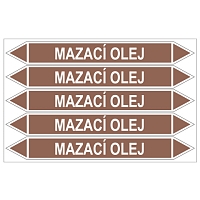 Značení potrubí, mazací olej